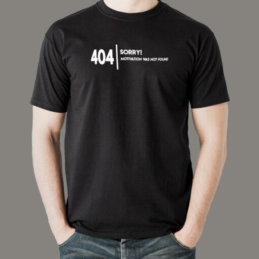 404 Motivation Not Found Men’s T-Shirt – Searching for Drive