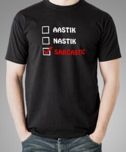Aastik Nastik Sarcastic Funny T-Shirt