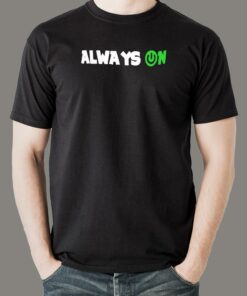 Always On Tech Men’s T-Shirt – For Devs That Never Log Off Always On Tech Men’s T-Shirt – For Devs That Never Log Off