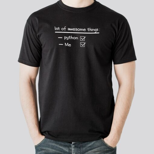 Awesome Things- Python & Me – Programming T-shirt