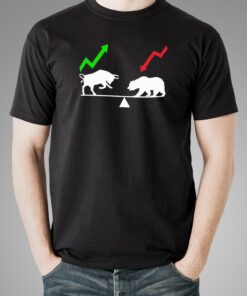 Bear And Bull Market T-Shirt For Men