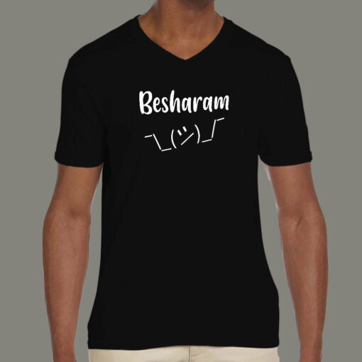 Besharam Men’s Hindi Meme T-shirt