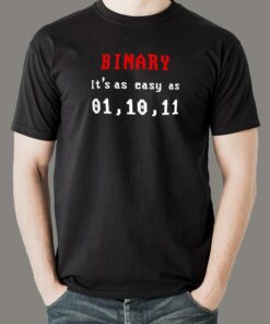Binary Code Easy 01 10 11 Men’s T-Shirt