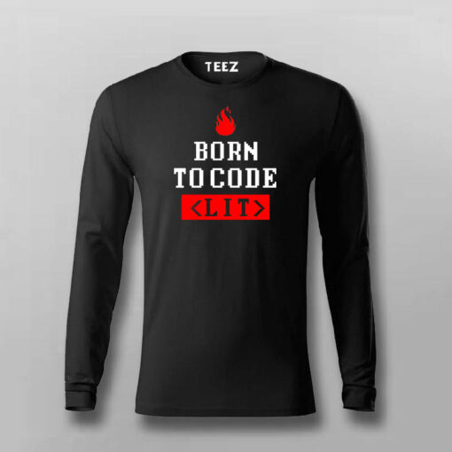 Born To Code LIT Programmer T-shirt For Men