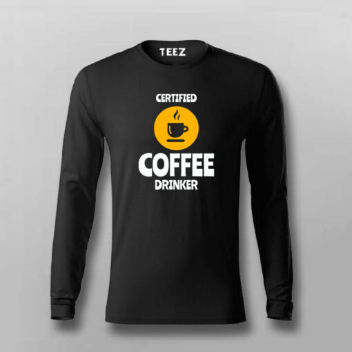 Certified Coffee Drinker Funny Coffee Lover T-Shirt