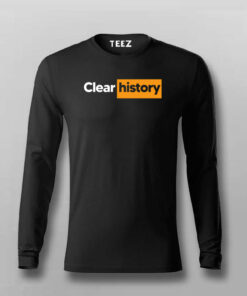 Clear history Funny T-shirt For Men
