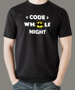 Code Whole Night Men’s T-Shirt – Programmer’s Midnight Oil