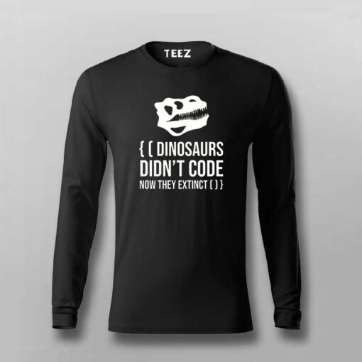 Code or Extinct Dino Men’s T-Shirt – Evolution of Coders