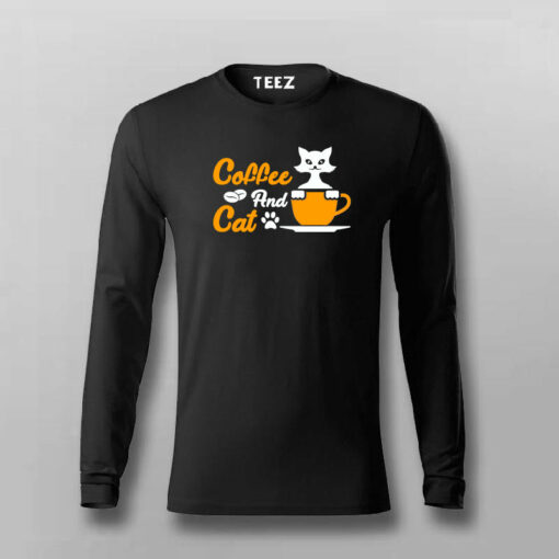 Coffee And Cat T-Shirt For Men