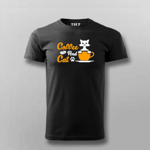 Coffee And Cat T-Shirt For Men