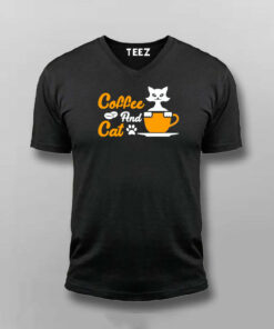 Coffee And Cat T Shirt For Men 4