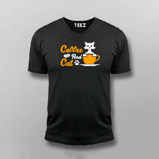 Coffee And Cat T-Shirt For Men