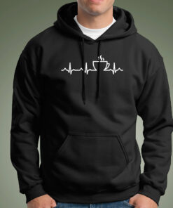 Coffee Heartbeat Hoodies For Men India Coffee Heartbeat Hoodies For Men India