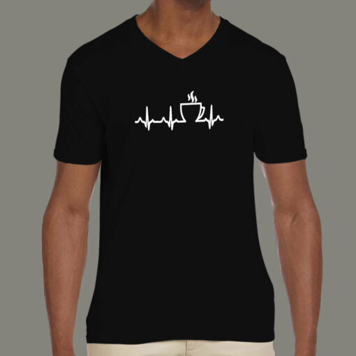 Coffee Heartbeat T-Shirt For Men