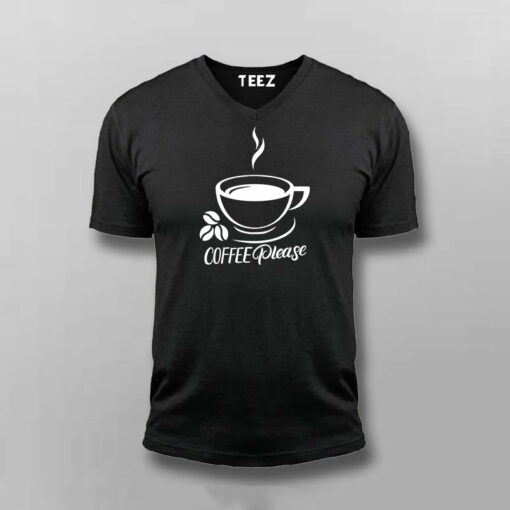 Coffee Please Men’s Coffee Lover T-Shirt