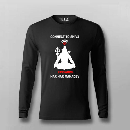 Connect to Shiva Har Har Mahadev Hindu Tee