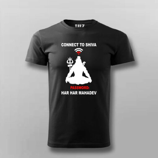 Connect to Shiva Har Har Mahadev Hindu Tee