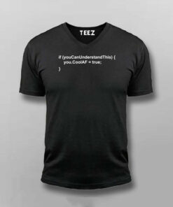 CoolAF Programmer Men's Tee - Code with Swag 4 CoolAF Programmer Mens Tee Code with Swag S 38 V NECK BLACK 1