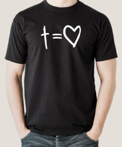 Cross Equals Love Men’s Christian T-shirt Cross Equals Love Men’s Christian T-shirt