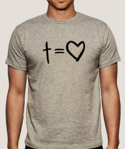 Cross Equals Love Men’s Christian T-shirt Cross Equals Love Men’s Christian T-shirt