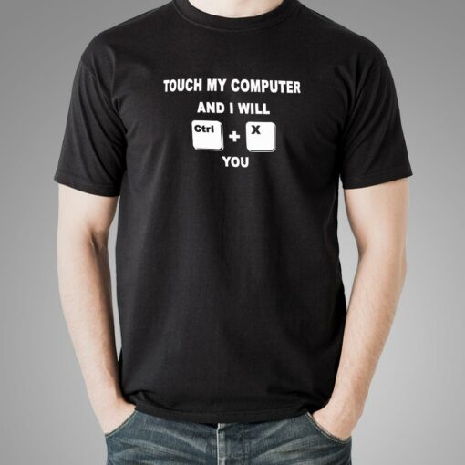 Ctrl X Threat – Touch My Computer Men’s Tee