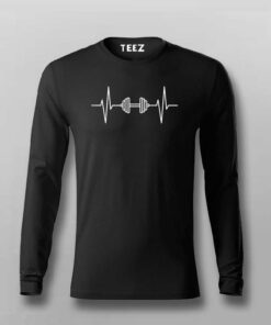 Dumbbell Heartbeat T-shirt For Men Dumbbell Heartbeat T-shirt For Men