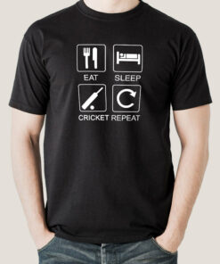 Eat Sleep Cricket Repeat Men’s T-shirt Eat Sleep Cricket Repeat Men’s T-shirt