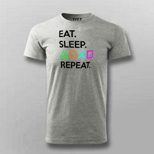 Eat Sleep Playstation Repeat Men’s Gaming T-Shirt