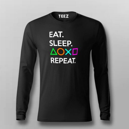 Eat Sleep Playstation Repeat Men’s Gaming T-Shirt