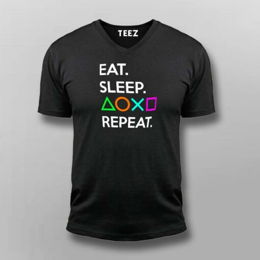 Eat Sleep Playstation Repeat Men’s Gaming T-Shirt