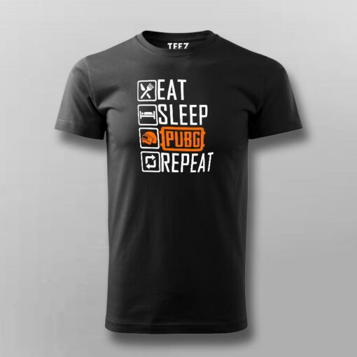 Eat Sleep Pubg Repeat Funny Gaming T-Shirt For Men