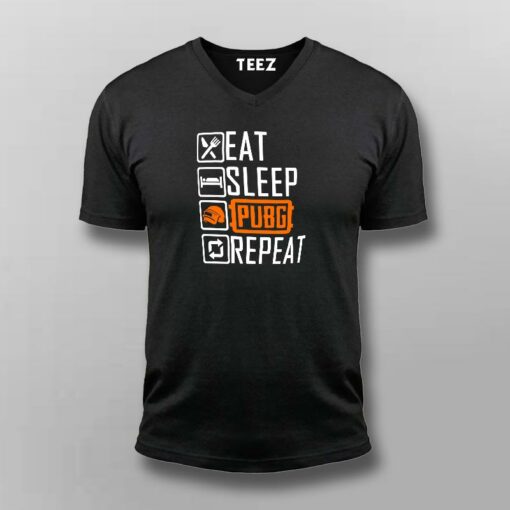 Eat Sleep Pubg Repeat Funny Gaming T-Shirt For Men