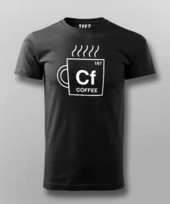 Elements Alignment Funny CF Coffee Periodic T-Shirt For Men Elements Alignment Funny CF Coffee Periodic T-Shirt For Men
