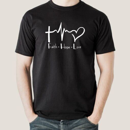 Faith Hope Love Inspirational Men’s Tee