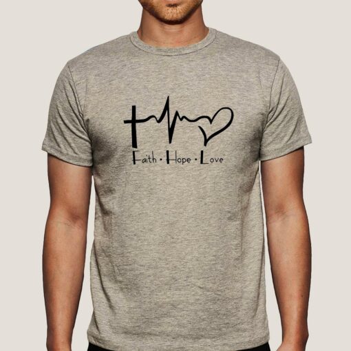 Faith Hope Love Inspirational Men’s Tee