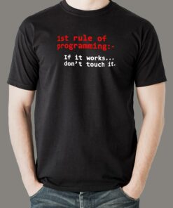 First Rule of Programming Tee – Never Talk About Programming First Rule of Programming Tee – Never Talk About Programming