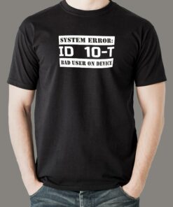 Funny ID10T Error Tee – For Tech Troubleshooters Funny ID10T Error Tee – For Tech Troubleshooters