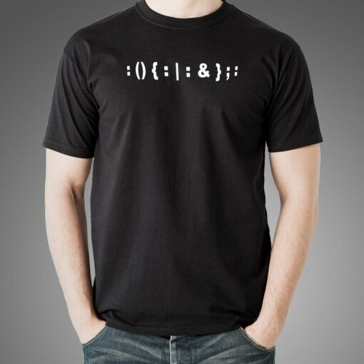 Geeky Bash Fork Bomb T-Shirt – Handle with Care