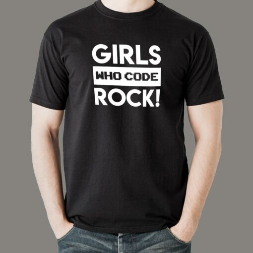 Girls Who Code Rock’ – Empowering Women in Tech T-Shirt