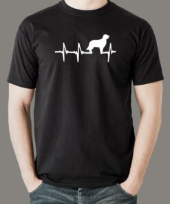 Golden Retriever Heartbeat T-Shirt For Men Golden Retriever Heartbeat T-Shirt For Men