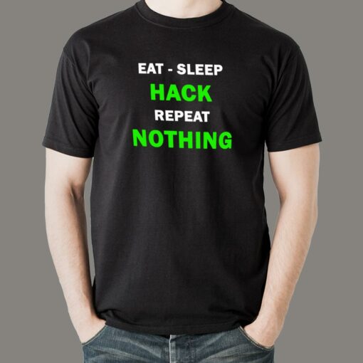 Hack Life Cycle T-Shirt – Eat, Sleep, Hack, Repeat