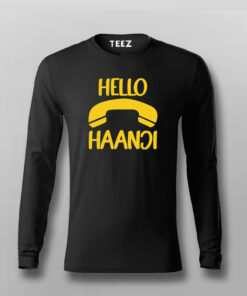 Hello Haanji Funny  T-shirt For Men Hello Haanji Funny  T-shirt For Men