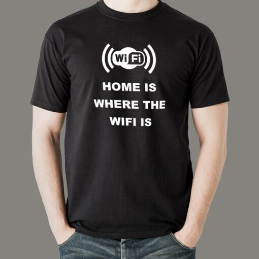 Home Is Where The Wifi Is – Remote Work Men’s Tee