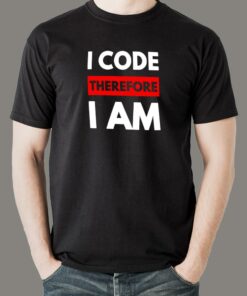 I Code Therefore I Am Men’s T-Shirt – Existential Coder I Code Therefore I Am Men’s T-Shirt – Existential Coder