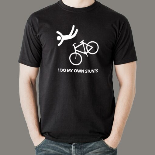 I Do My Own Stunts Funny Bicycle T-shirt For Men