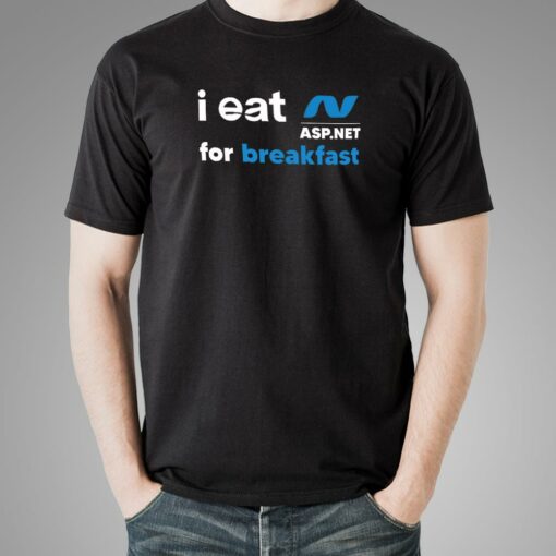 I Eat Asp.net For Breakfast Funny Programmer T-Shirt For Men