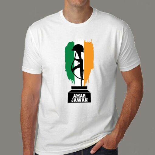 I Love Indian Army Amar Jawan Patriotic Jai Hind Men’s T-shirt