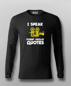 I Speak Fluent Sholay Quotes Funny T-shirt For Men I Speak Fluent Sholay Quotes Funny T-shirt For Men