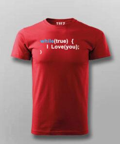 Infinite Love Code Men’s Tee – While True, Say I Love You Infinite Love Code Men’s Tee – While True, Say I Love You