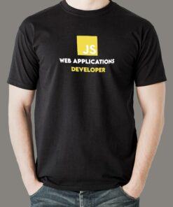 JS Web App Developer Men’s T-Shirt – Create with JS JS Web App Developer Men’s T-Shirt – Create with JS